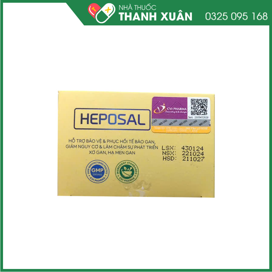 Heposal hỗ trợ tăng cường chức năng gan, hồi phục tế bào gan trong nhưng trường hợp viêm gan do virus